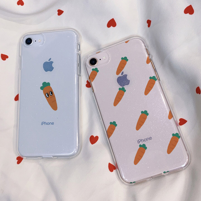 [AKAN] にんじんフォン iPhone X/XS 7/8 7+/8+ グリッター ケース BTS /ジョングク