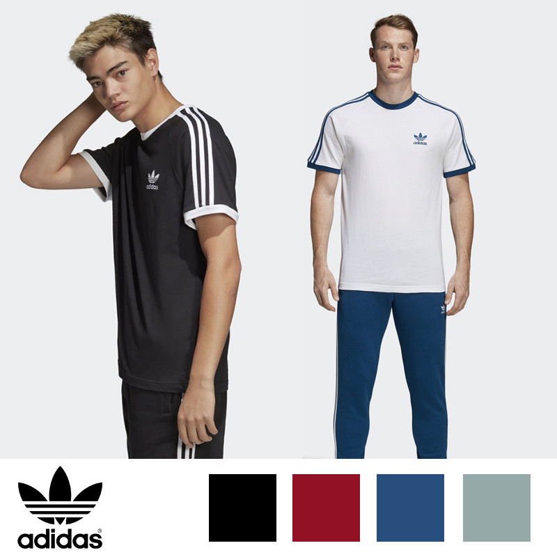 [adidas]アディダスメンズトレフォイル 2019 3ST T-Shirts 3ストライプ Tシャツ スポーティー半袖  7色
