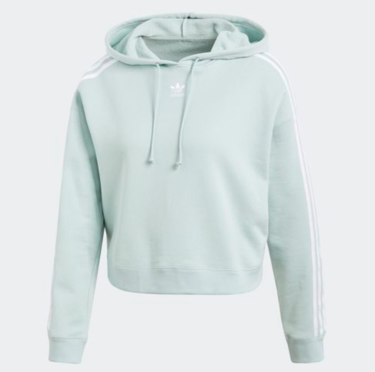 [adidas]アディダス クロップドフーディーGREEN（MINT) [CY4769]WOMENS ORIGINAL☆レディース　オリジナルス パーカー　トレーナー