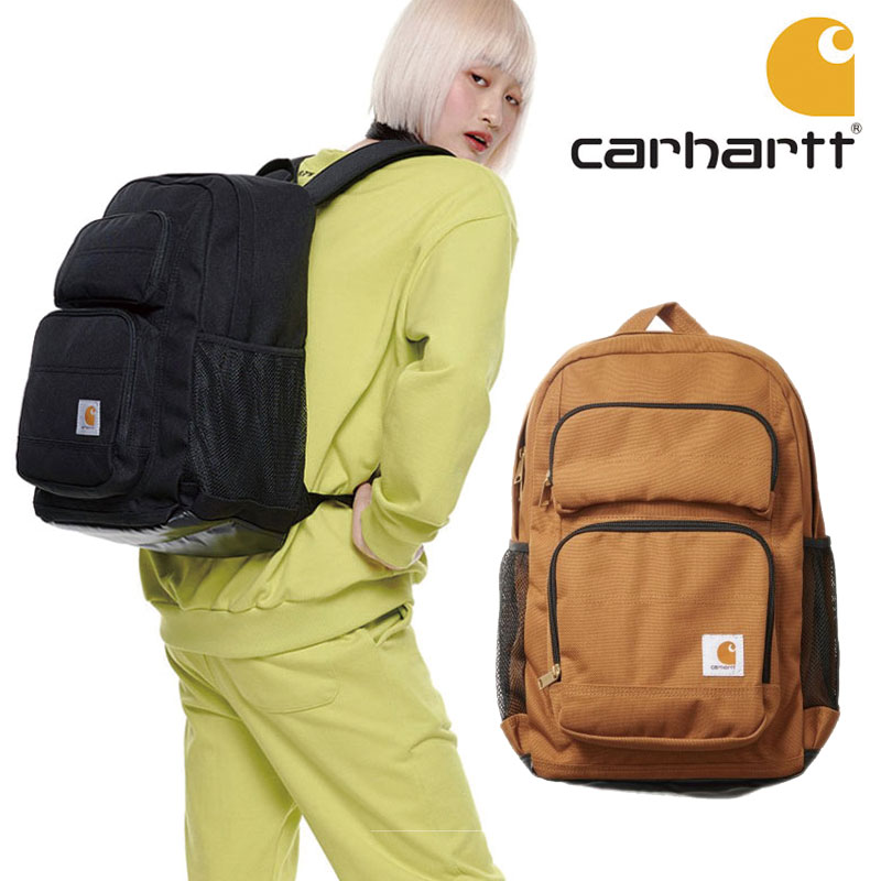 [CARHARTT] レガシースタンダードワークバックパックブラック 新学期/通学/学生カバン/旅行鞄/ 韓国ファッション レディース メンズ/19032101,19032102