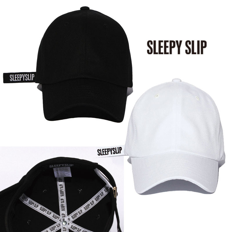 [SLEEPY SLIP] LURKING SIGNATURE BALL CAP ホワイトハット、ブラックハット 韓国ファッション ユニセックス カップル MONSTA X