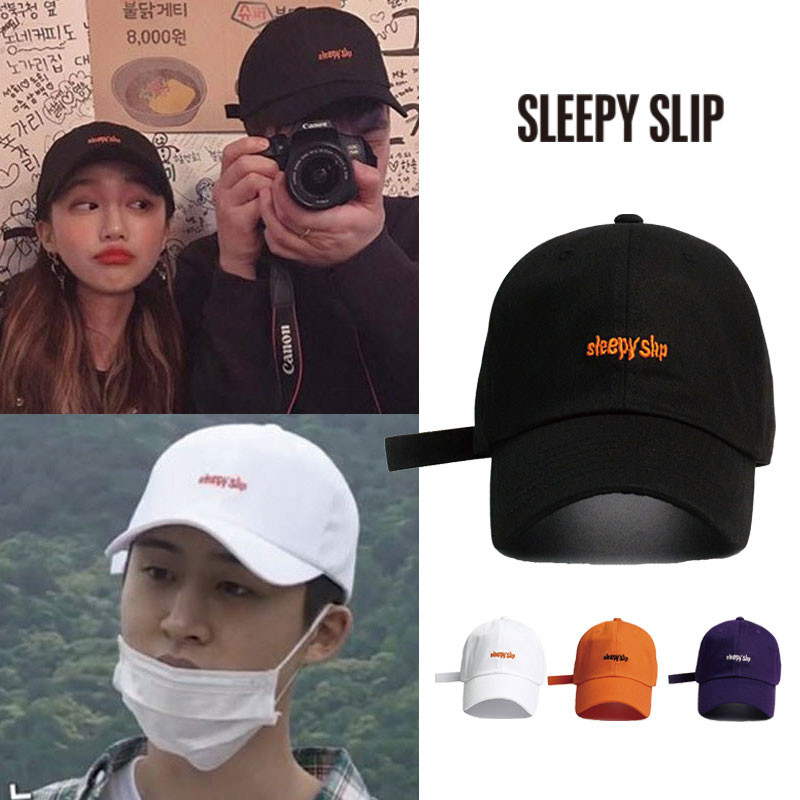 [SLEEPY SLIP] #2 SIGNATURE BLACK BALL CAP 韓国ファッション 韓国ハット カップルキャップ レディース メンズ ユニセックス