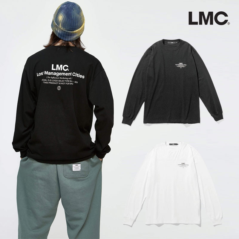 [LMC] INFLUENCER LONG SLV TEE 韓国ブランド Tシャツ 長袖 韓国ファッション レディース メンズ ユニセックス-