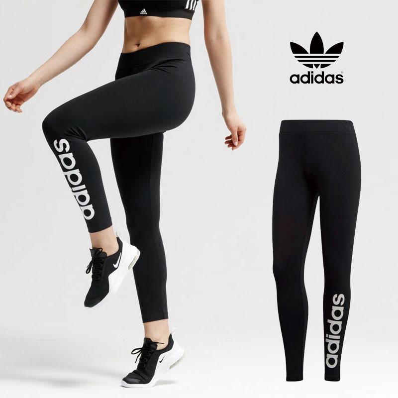[adidas] DP2386 Essential Linear TIGHTS アディダス レギンス 女性 パンツ スポーツ ズボン スリット ライン タイツ 着 韓国ファッション