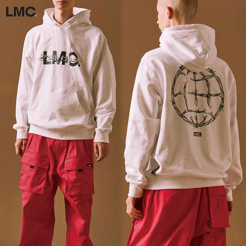 [LMC] BARBWIRE LOGO HOODIE 韓国ブランド フード付きTシャツ 長袖 韓国ファッション レディース メンズ ユニセックス