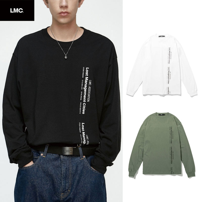 [LMC] VERTICAL MIL LONG SLV TEE 韓国ブランド Tシャツ 長袖 韓国ファッション レディース メンズ ユニセックスFOR JODAE SWEATSHIRT