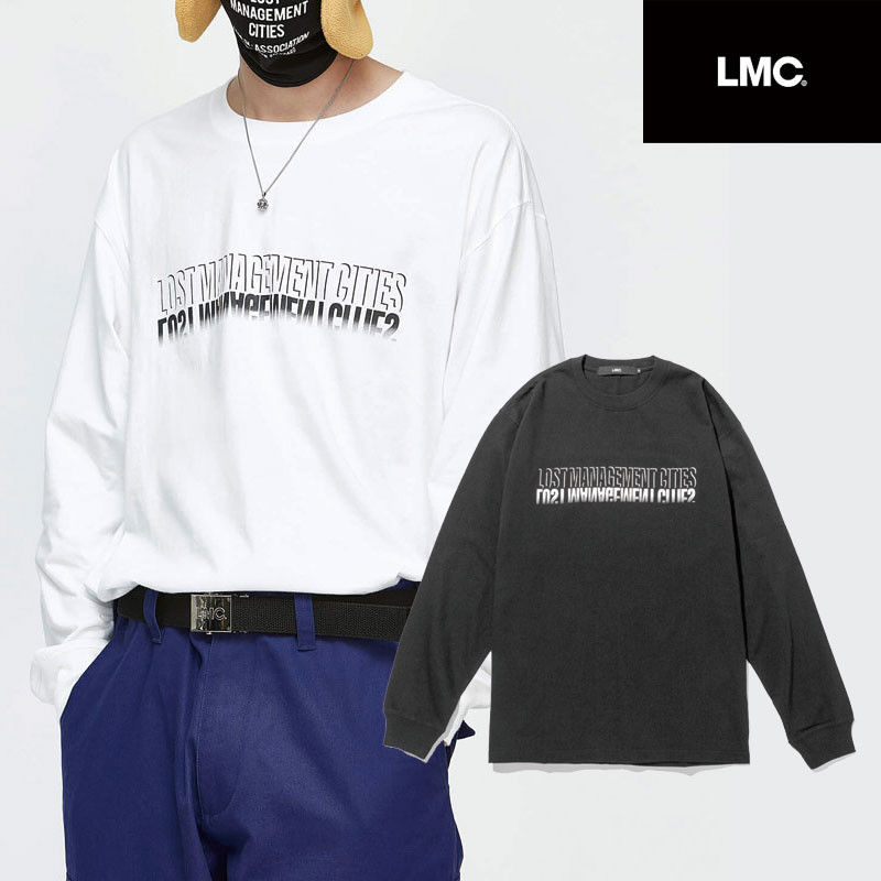 [LMC] SHADOW FN LONG SLV TEE 韓国ブランド Tシャツ 長袖 韓国ファッション レディース メンズ ユニセックスFOR JODAE SWEATSHIRT