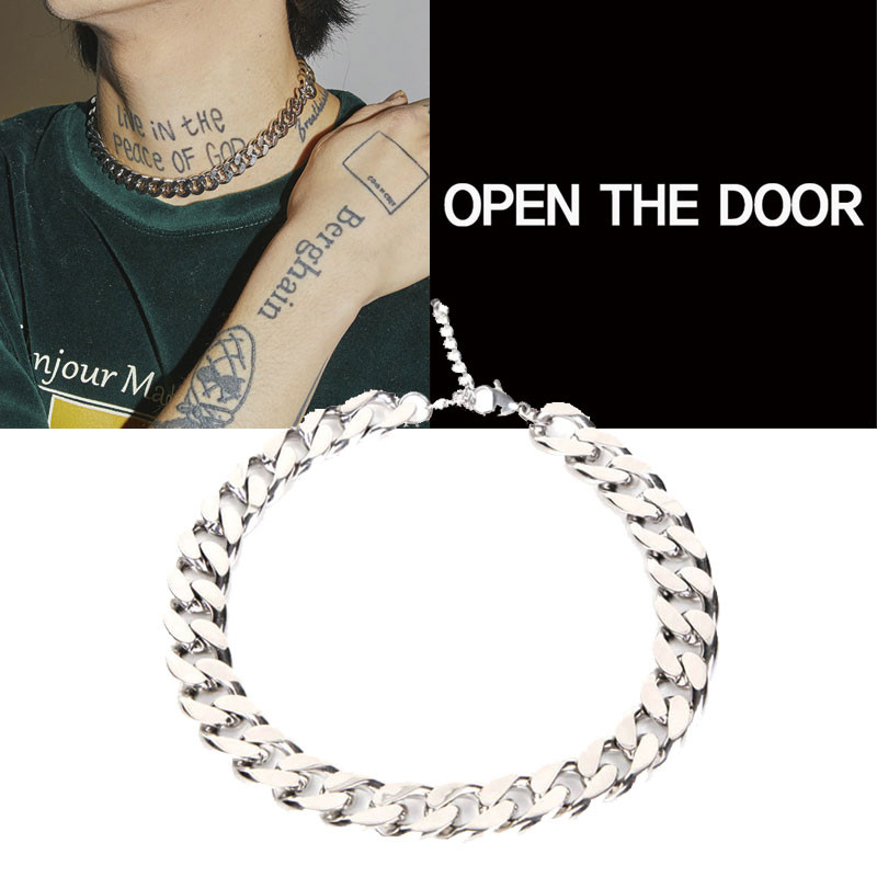 [OPEN THE DOOR] silver chain choker necklace 銀 チェーン チョーカー ネックレス 韓国ファッション レディース メンズ ユニセックス アクセサリー