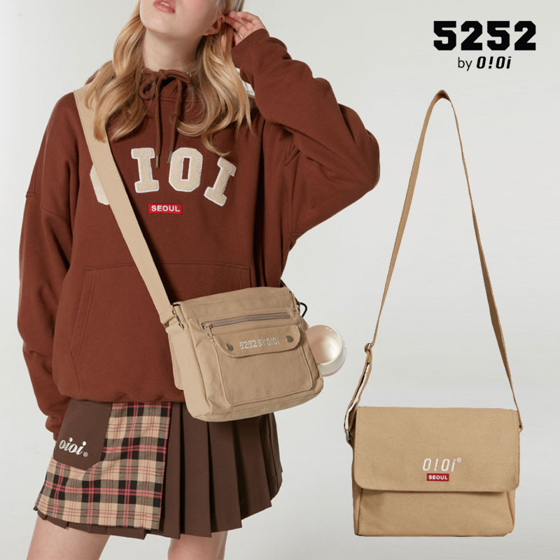 [5252BY OIOI] SQUARE BAG ベージュ ショルダーバッグ クロスバック ブラックバッグ 韓国ファッション レディース メンズ ユニセックス 韓国バッグ