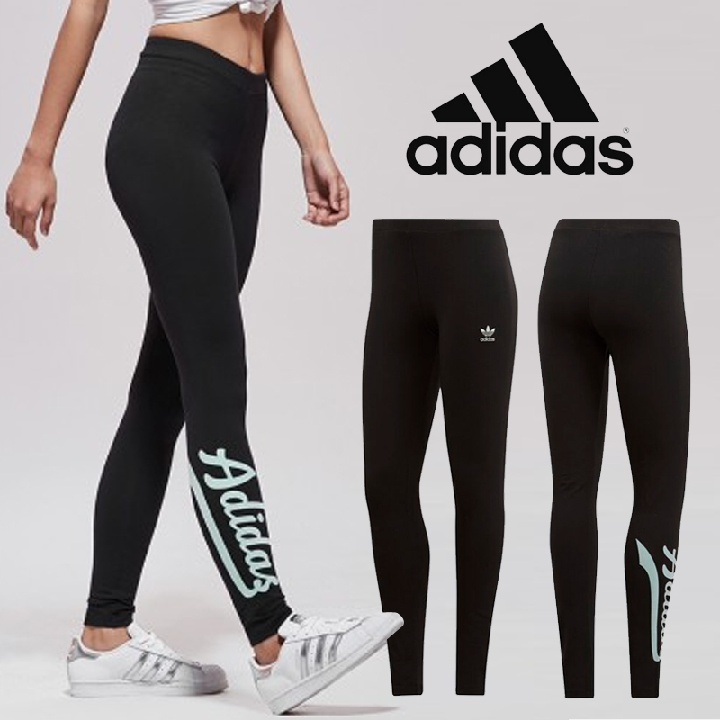 [adidas] ADIDAS ORIGINALS BLACK Long Tightsアディダスタイト·ブラック·ロング·レギンスDU9928