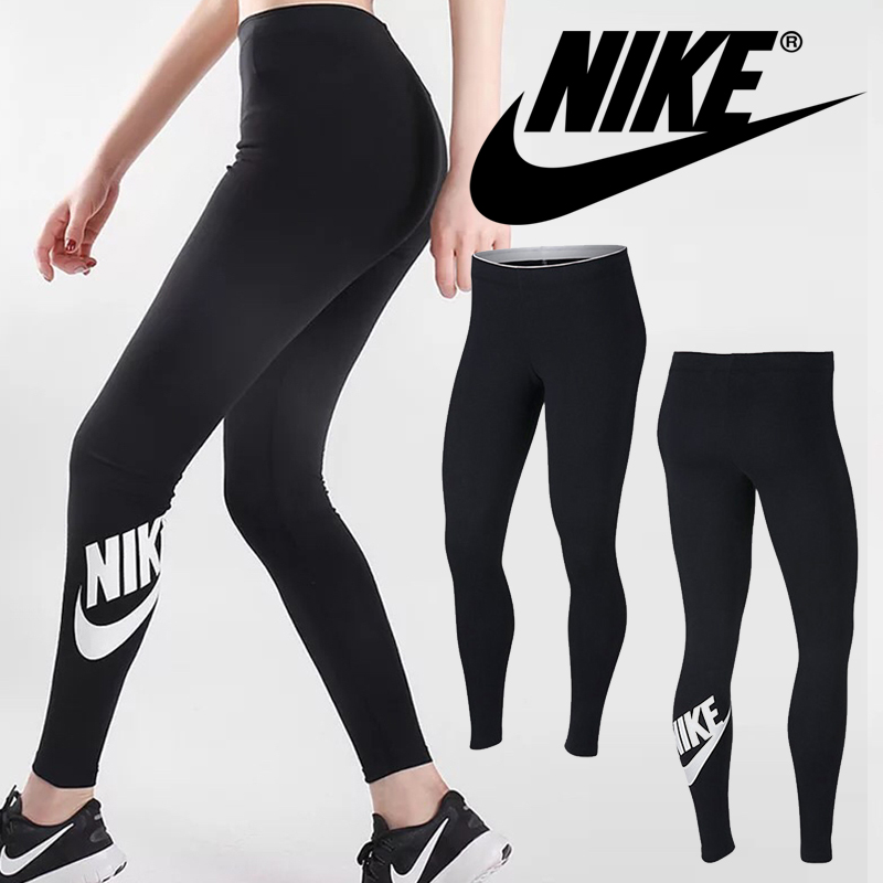 [NIKE] WOMENS CLUB FUTURA BLACKLEGGINGS ナイキレディースブラックロングレギンス 929176-010