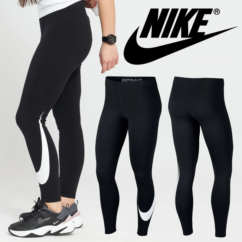 [NIKE] WOMENS CLUB SWOOSH LEGGINGS ナイキレディースブラックロング·レギンス AR3509-011