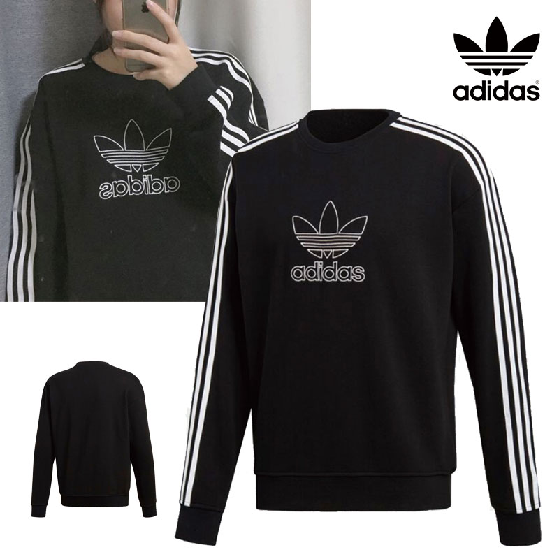 [ADIDAS] DX4233 アディダス スウェットシャツ Tシャツ 3ストライプ 長袖 韓国ファッション レディース メンズ ユニセックス