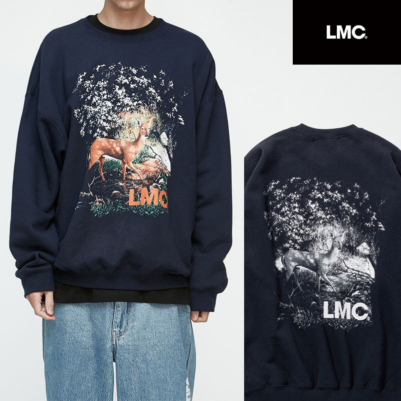 [LMC] DEER OVERSIZED SWEATSHIRT スウェットシャツ 韓国ブランド Tシャツ 長袖 韓国ファッション レディース メンズ ユニセックス