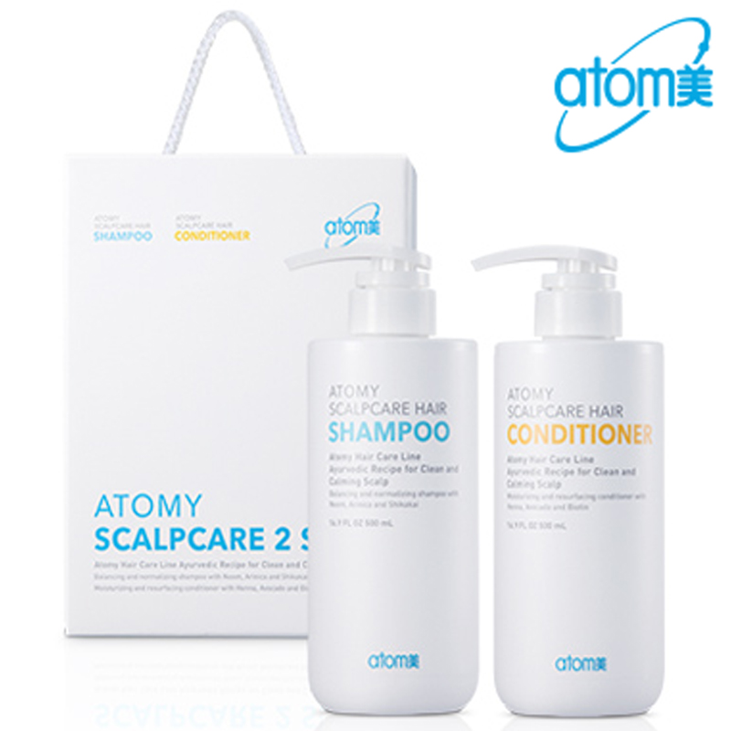 [ATOM美] SCALPCARE 500ml 2SET SHAMPOO500ml CONDITIONER500ml SET シャンプー トリートメント セット 韓国シャンプー