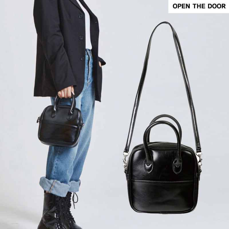 [OPEN THE DOOR] classic mood 2way bag ショルダーバッグ ハンドバッグ トートバッグ クロスバック 韓国ファッション シンプ バッグ レディース メンズ