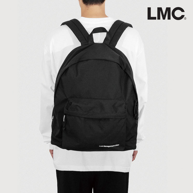 [LMC] SYSTEM DAY PACK バックパック シンプル ブラック 韓国 バッグ バックパック大容量 韓国ファッション レディース メンズ ユニセックス