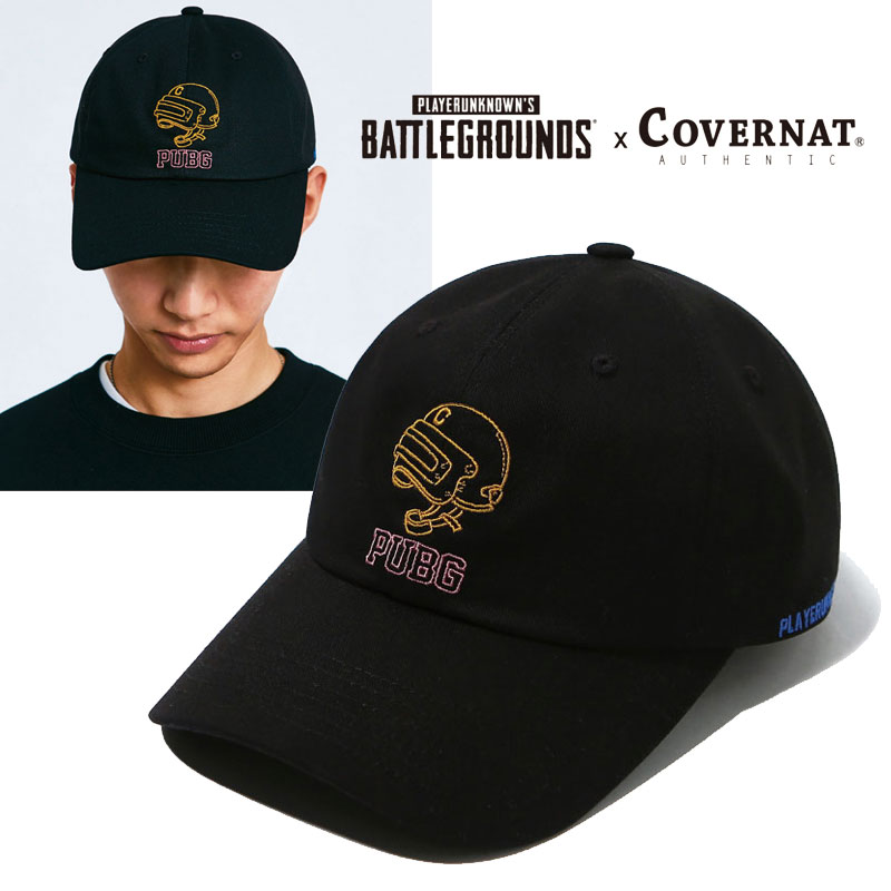 [COVERNAT] C1910CA01BK BATTLEGROUNDS 3LV. HELMAT CURLVE CAP ハット スポーツキャップ 韓国 ファッション レディース メンズ ぼうし 帽子