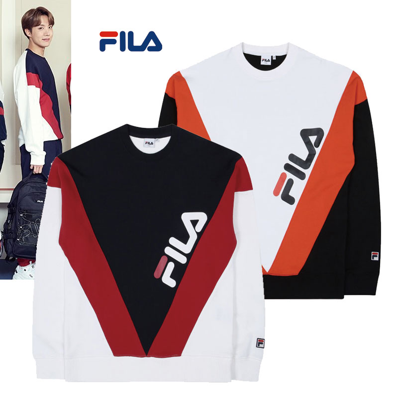 [フィラ]FILA FS2POC1106X カラーブロック トップス bts 着用 フィラ レディース メンズ パンツ ジャージ上下 トレーナー 裏起毛 韓国ファッション