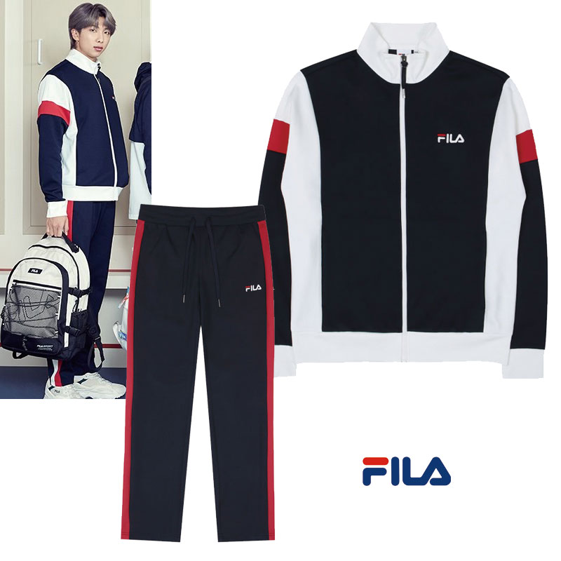 FILA カラーブロック トップス bts 着用 フィラ レディース メンズ パンツ ジャージ上下 アウター ジャンパー トレーナー FS2FTC1104X/FS2FPC1104X