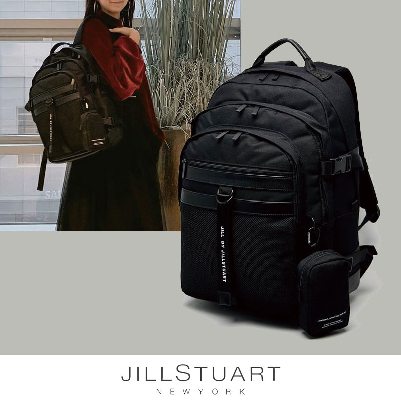 [JILLSTUART] JLBA9F770BK シンプル ブラック バッグ リュック バックパック 大容量 学校 レディース メンズ ユニセックス 韓国 A4