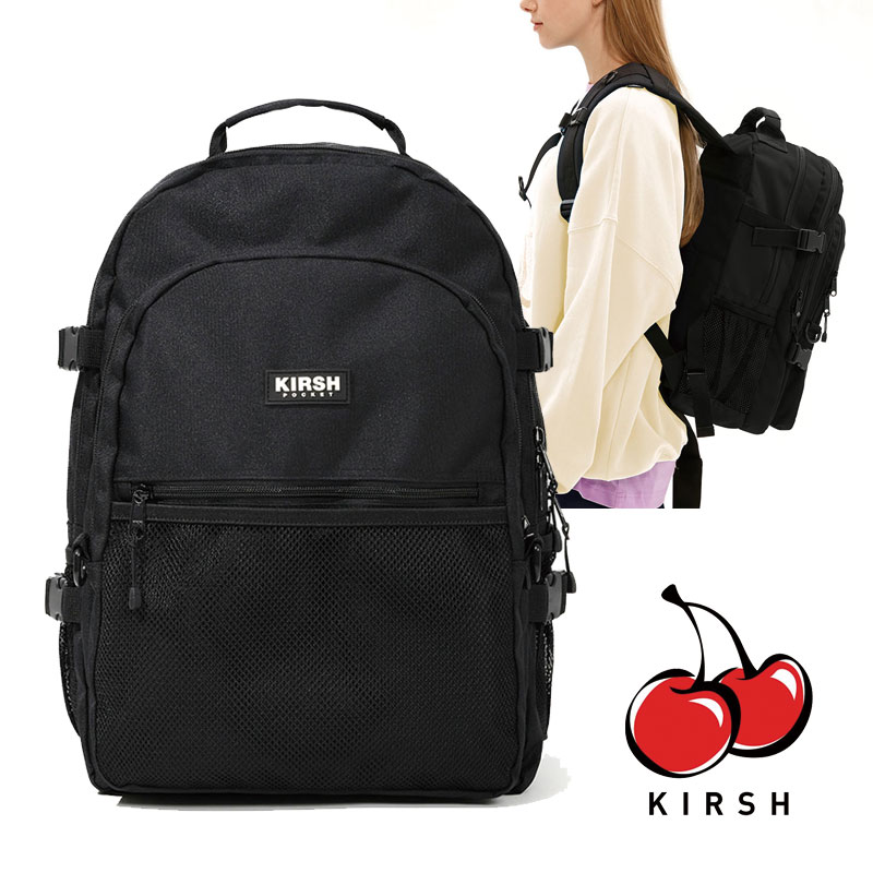 [KIRSH] POCKET STORAGE BACKPACK JS リュック バックパック レディース メンズ 大容量 A4 通学 韓国ファッション