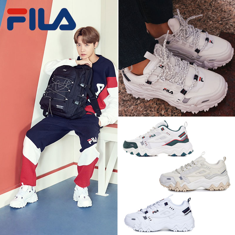 BTS 着用 [FILA] 1JM00801 OAKMONT TR フィラ スニーカー トレッキングシューズ 靴 シューズ レディース メンズ 白いスニーカー ダッドスニーカー