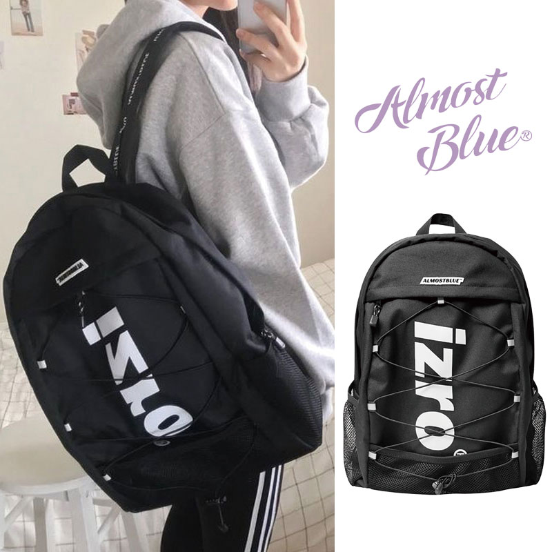 EXO着用 [ALMOSTBLUE] X IZRO BACKPACK バックパック 大容量 A4 バッグ リュック 韓国ファッション レディース メンズ 通学リュック 通勤バッグ