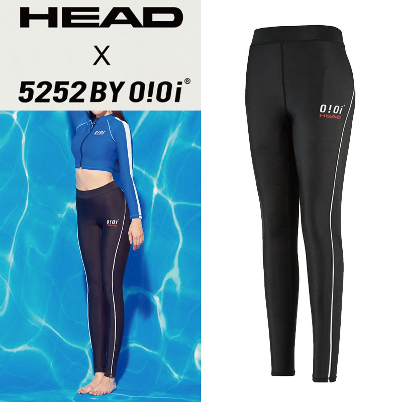 [HEAD X OiOi] JOQJH19220BKX LOGO WATER LEGGINGS ラッシュガード レギンス ロング レディース 水着 韓国ファッション