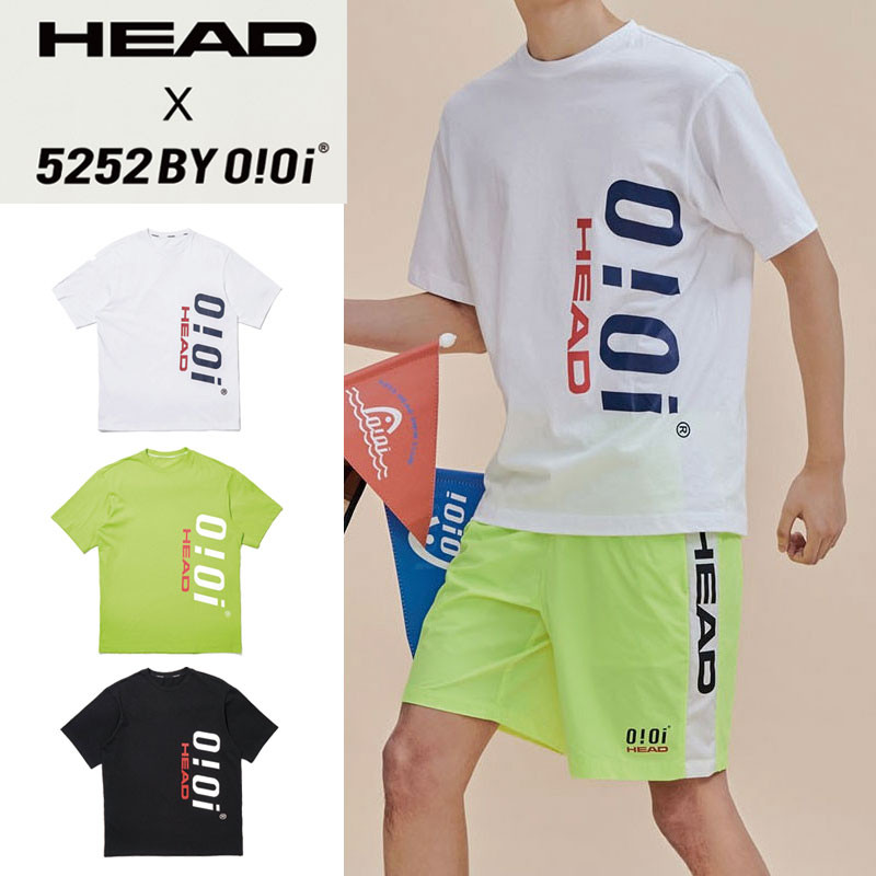 [HEAD X OiOi] JHQJH19217 SIDE LOGO T-SHIRTS オーバーサイズ 半袖tシャツ ラッシュガード 水着 夏服 レディース メンズ 韓国ファッション