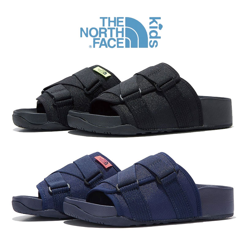 [THE NORTH FACE] NS96L16 KID WOVEN SLIDE キッズ スリッパ オフィス 学生 室内 ノースフェイス 携帯スリッパ 韓国ファッション