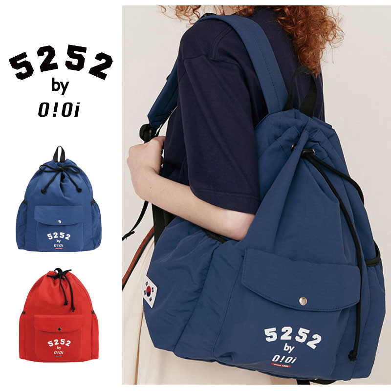 [5252 BY OIOI] POCKET BUCKET BACKPACK 通学 バックパック 大容量 A4 ナイロン リュック 韓国ファッション レディース メンズ