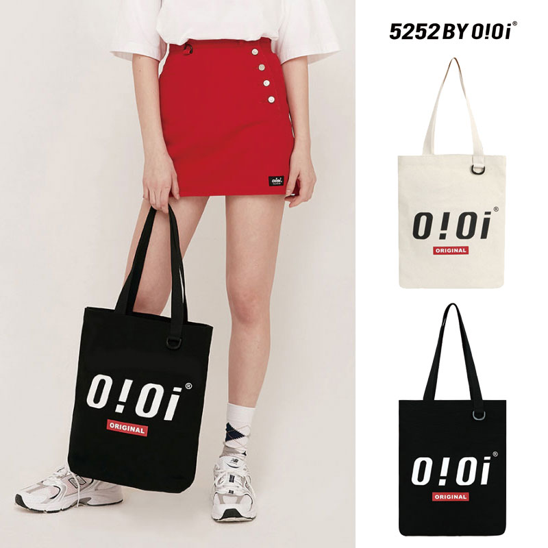 [OiOi] BASIC LOGO ECO BAG 2way ショルダーバッグ 斜めがけ ボディバッグ a4 トートバッグ レディース メンズ 韓国ファッション