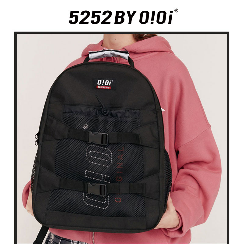 [5252 BY OIOI] FLIP BUCKLE BACKPACK 通学 バックパック 大容量 A4 ナイロン リュック 韓国ファッション レディース メンズ