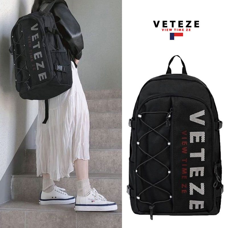 [VETEZE] Half Backpack リュック バックパック 通学 daylife レディース メンズ 韓国ファッションHalf Backpack