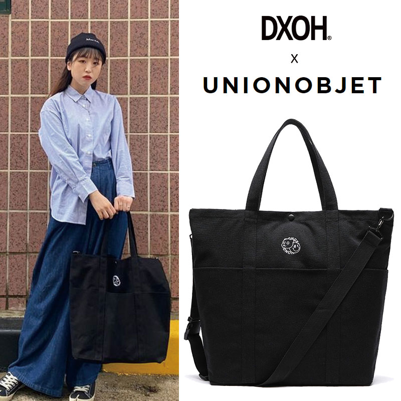 [DXOH X UnionObjet] LOGO 2WAY BAG リュック バックパック ショルダーバッグ 通学リュック 大容量 A4 レディース メンズ 韓国ファッション