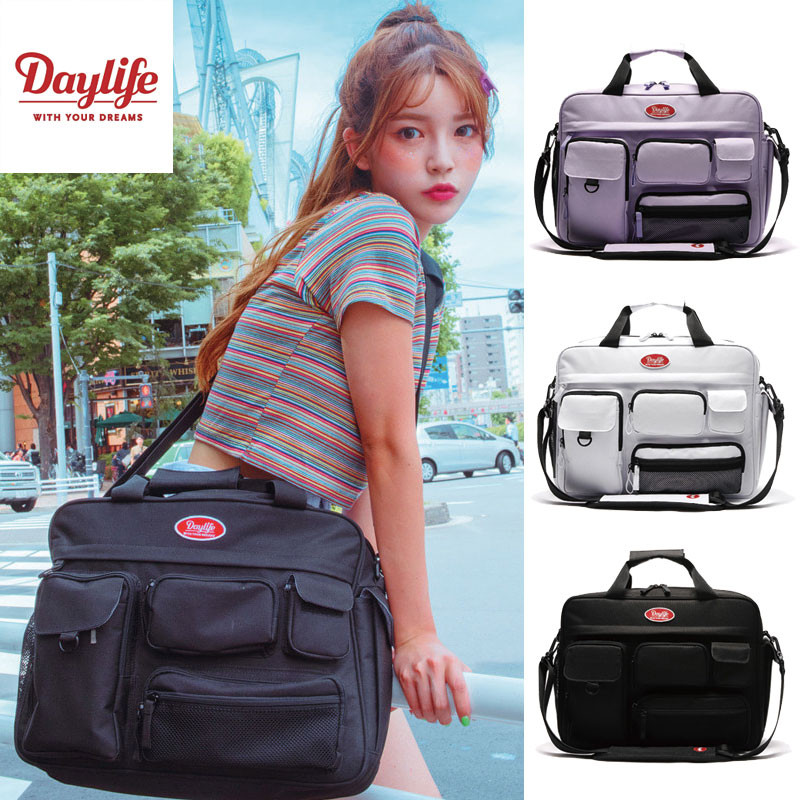 [DAYLIFE] Multi Pocket Cross Bag デイライフ メッセンジャーバッグ ショルダーバッグ 大容量 レディース メンズ 韓国ファッション