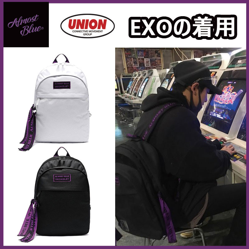 [ALMOSTBLUE X UNIONOBJET] Ultra Violet Backpack EXOの着用 男女共用 バックパック 韓国 人気 リュック レディース メンズ 韓国ファッション
