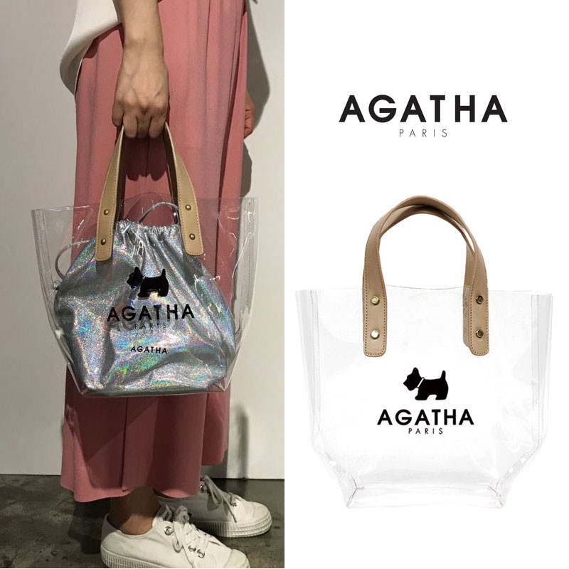[AGATHA] AGT192-515 アガタ 透明バッグ 2way PVC ショルダーバッグ 夏 ボディバッグ a4 トートバッグ レディース メンズ 韓国ファッション