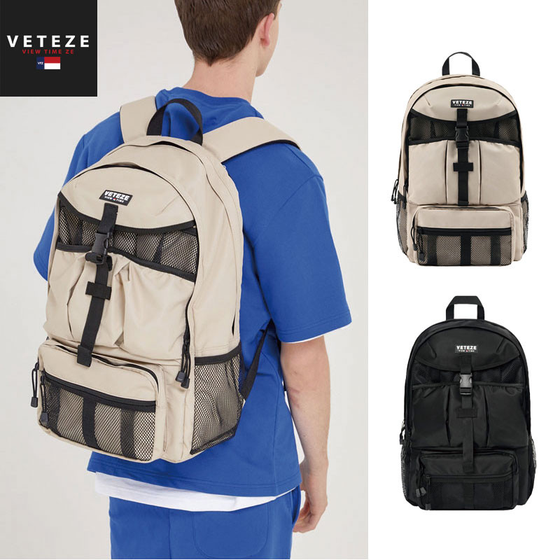 [VETEZE] Util Backpack ベテゼ リュック 通学 A4 大容量 大人かわいい バックパック レディース メンズ 韓国ファッション