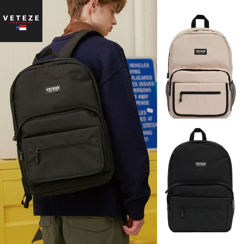 [VETEZE] Signature Backpack ベテゼ リュック 通学 A4 大容量 大人かわいい バックパック レディース メンズ 韓国ファッション