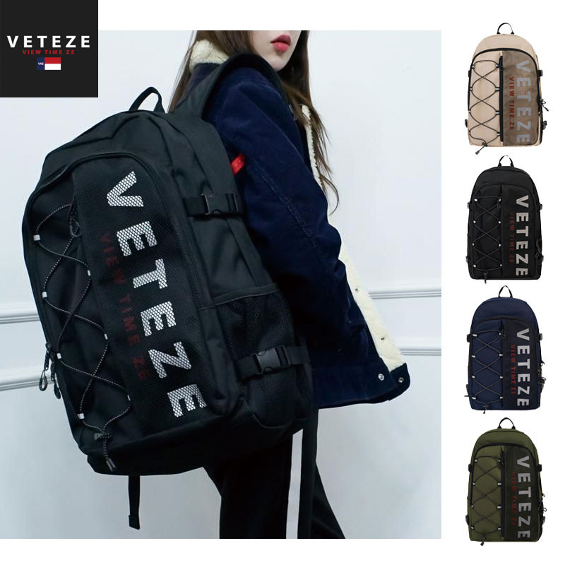 [VETEZE] Half Backpack ベテゼ リュック 通学 A4 大容量 大人かわいい バックパック レディース メンズ 韓国ファッション