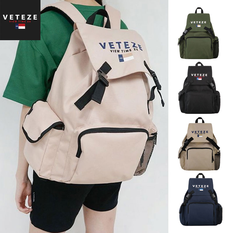 [VETEZE] New School Backpack ベテゼ リュック 通学 A4 大容量 大人かわいい バックパック レディース メンズ 韓国ファッション