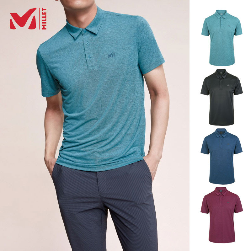 [MILLET] MVPUT402 Mega Cool 2 ミレー ポロシャツ 半袖 Tシャツ UV 接触冷感 レディース メンズ 韓国ファッション