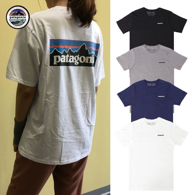 [patagonia korea] P-6 Organic T-Shirt パタゴニア 夏 ロゴ 半袖 Tシャツ レディース メンズ 韓国ファッション