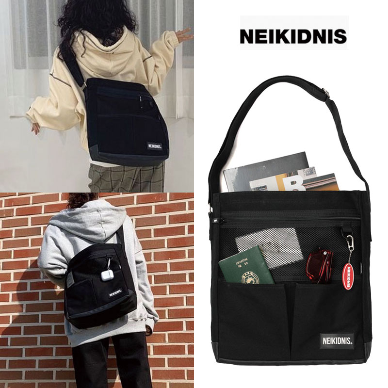 [NEIKIDNIS] 045CPB02 CANVAS POCKET BAG ネイキドニス ショルダーバッグ トートバッグ レディース メンズ /韓国ファッション