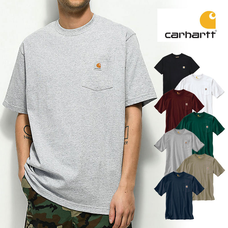 [CARHARTT] WORKWEAR POCKET T-SHIRT K87 カーハート ポケット 夏 半袖T シャツ 白 大きいサイズ レディース メンズ 韓国ファッション