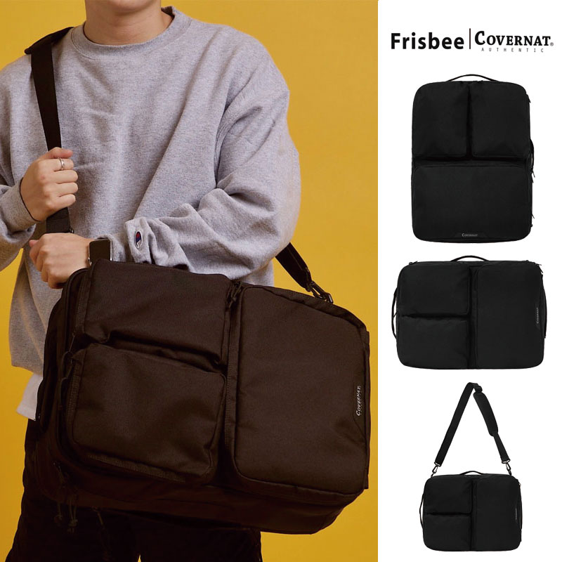 [COVERNAT] C1908BG01BK FRISBEE 3WAY UTILITY BAG コボナッ リュックサック レディース メンズ 韓国ファッション