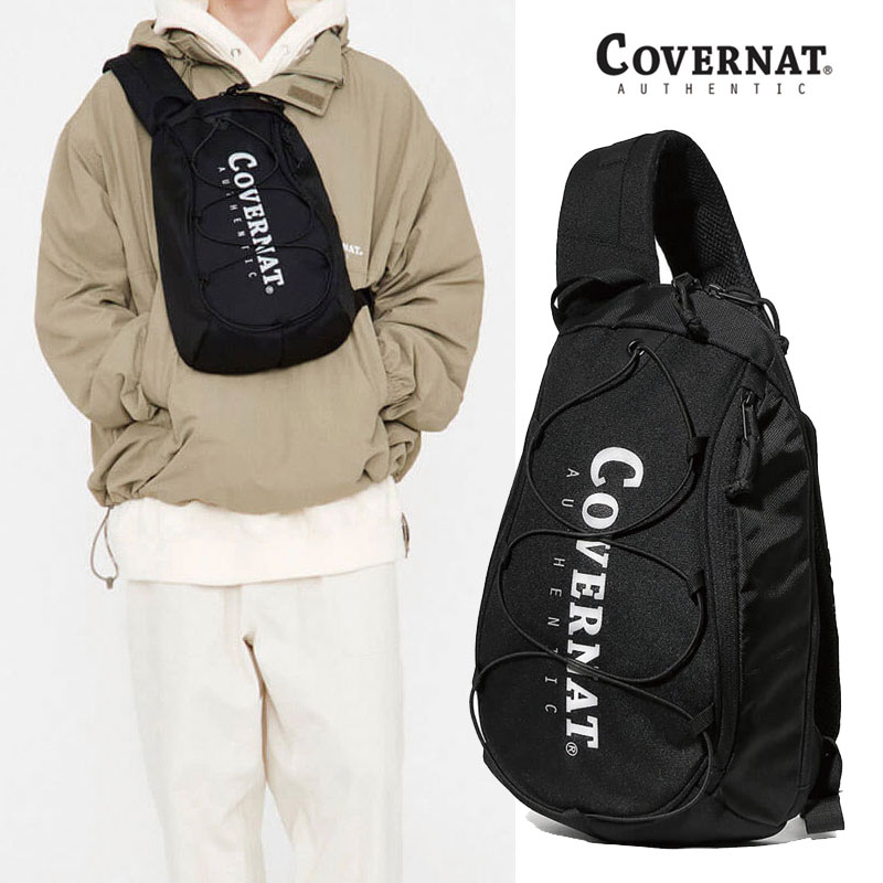 [COVERNAT] C2002BG05BK CORDURA AUTHENTIC LOGO SLING BAG コボナッ ボディバッグ ボディバッグ レディース メンズ