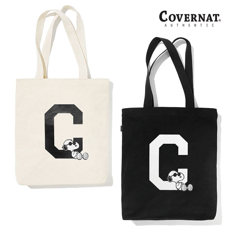 [COVERNAT] C2012EC01 X PEANUTS 70th C LOGO ECO BAG コボナッ エコバック トートバッグ ショルダーバッグ レディース メンズ